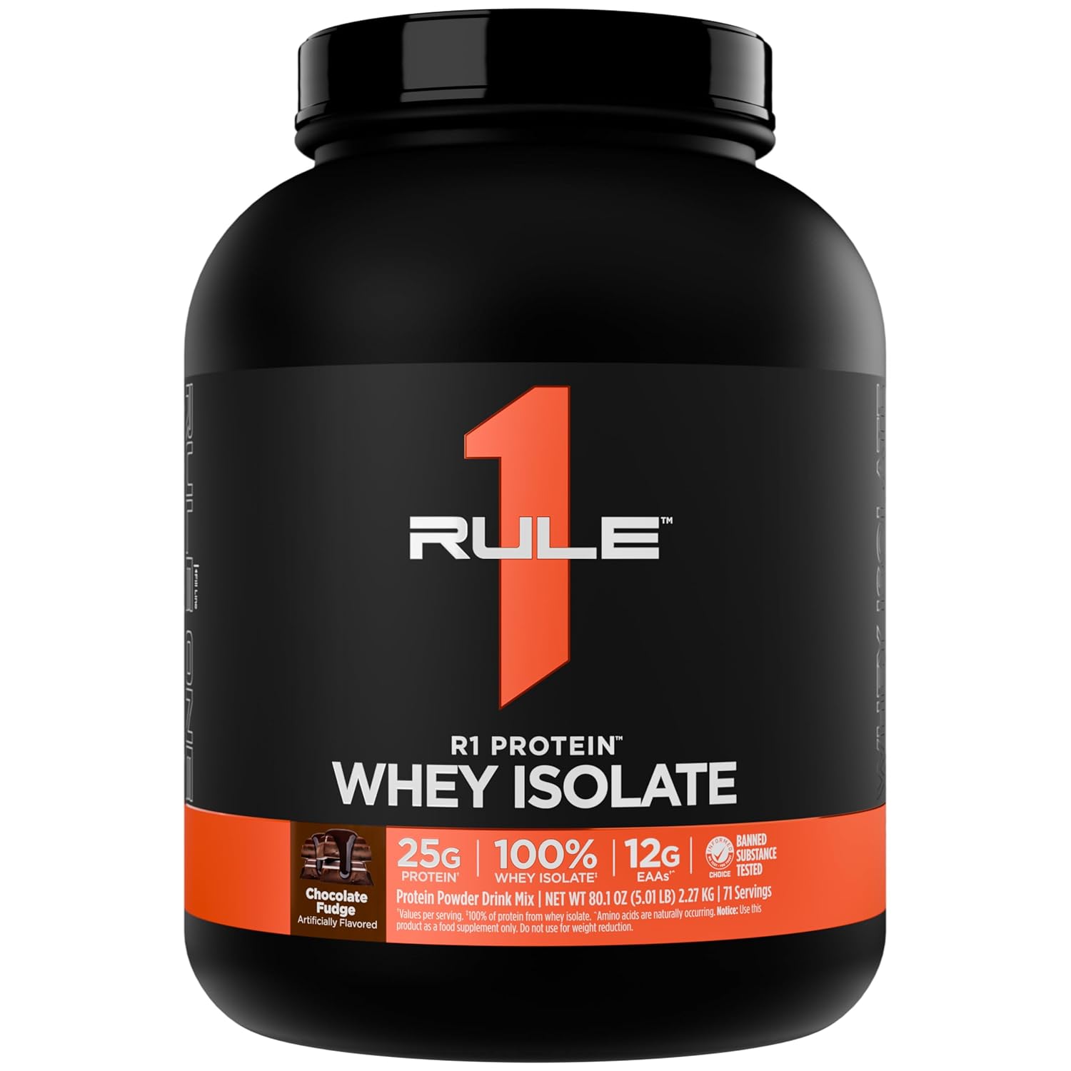 Rule 1 R1 Protein Whey Isolate (Chocolate Fudge) 2.27kg 71 Servings