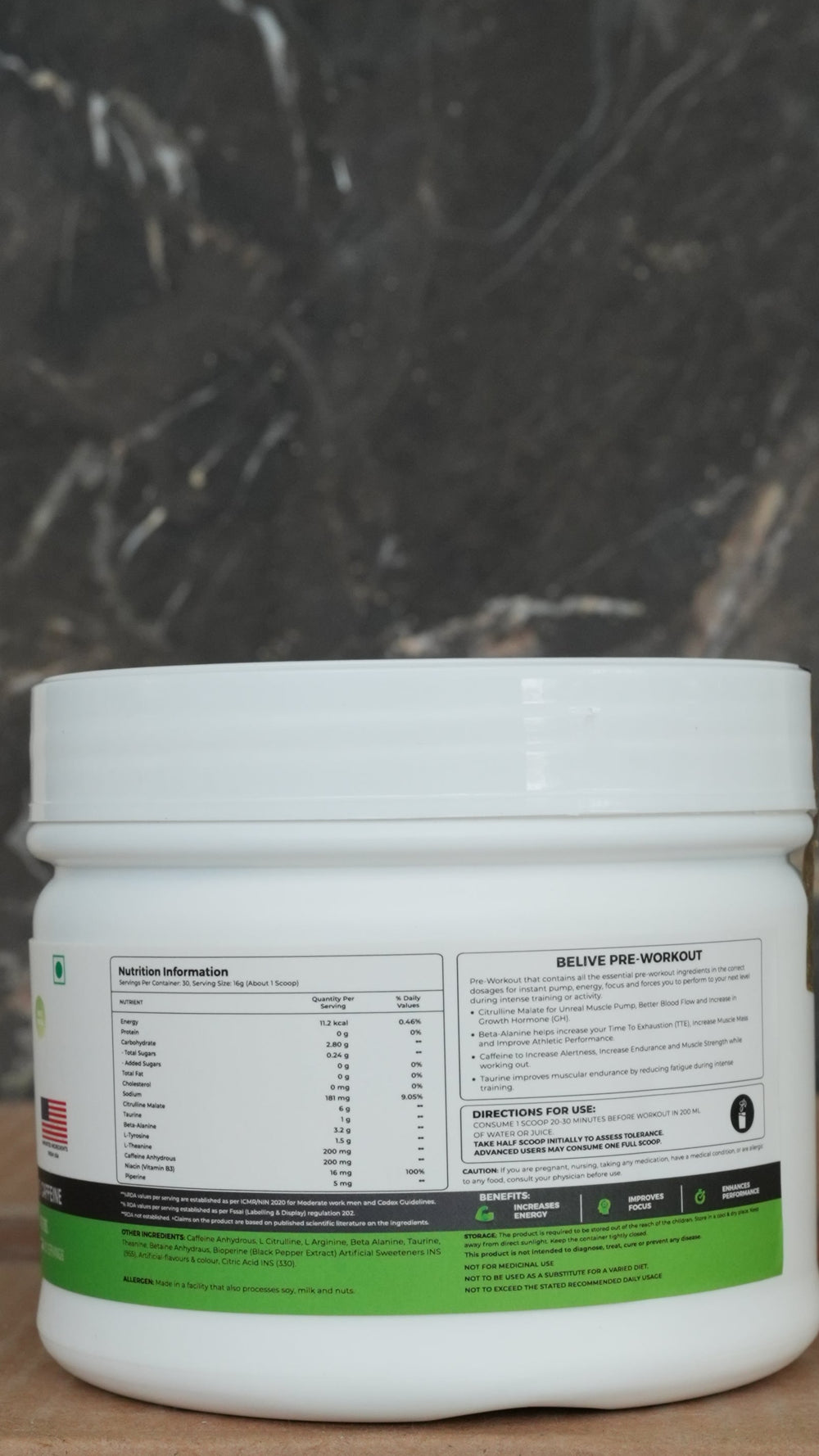 Belive Preworkout High Focus & Intensity