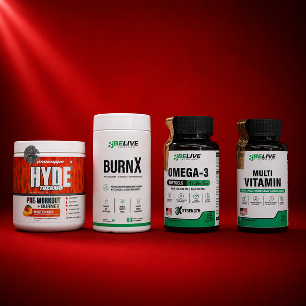Ultimate Fat Loss Combo | BurnX + Hyde Thermo + Omega-3 + Multivitamin