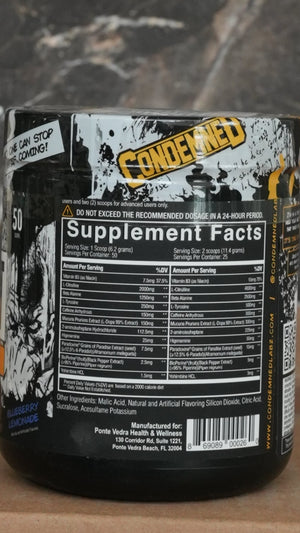 Condemned Convict Imported HIGH STIM Preworkout (50 Servings)