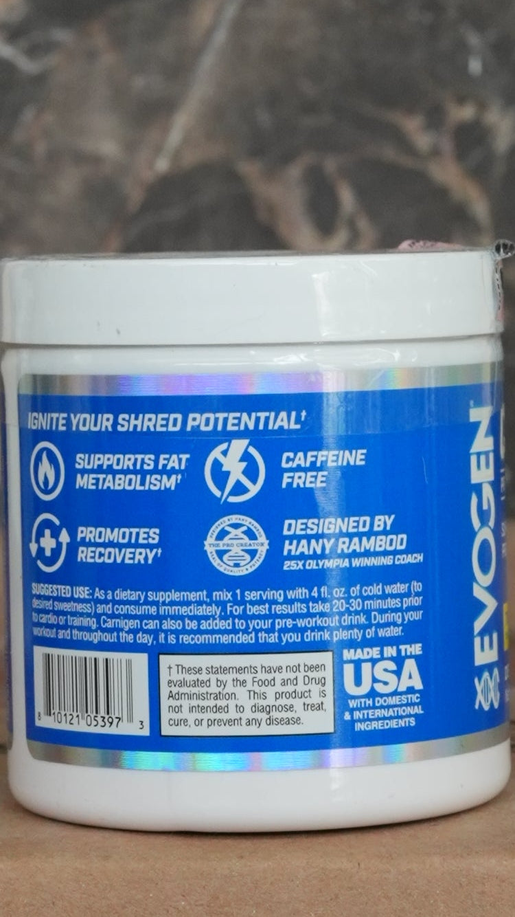 Evogen Carnigen Premium Carnitine Powder for Fat Loss