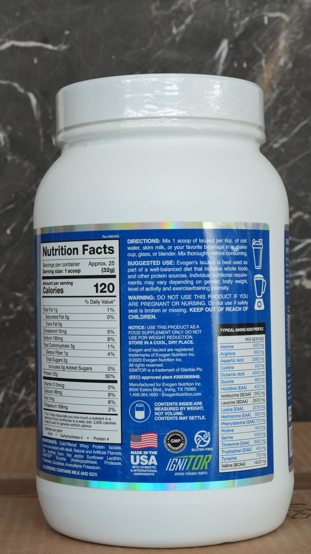 Evogen Isoject Whey Isolate Protein