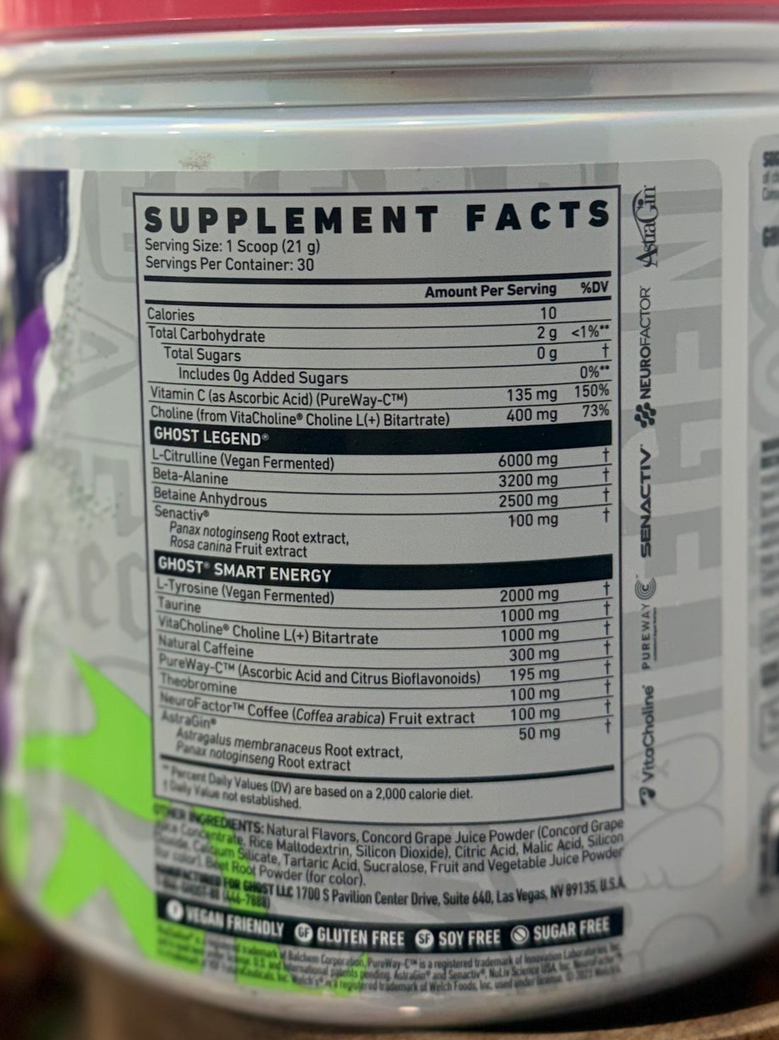 Ghost Legend Preworkout (Imported)