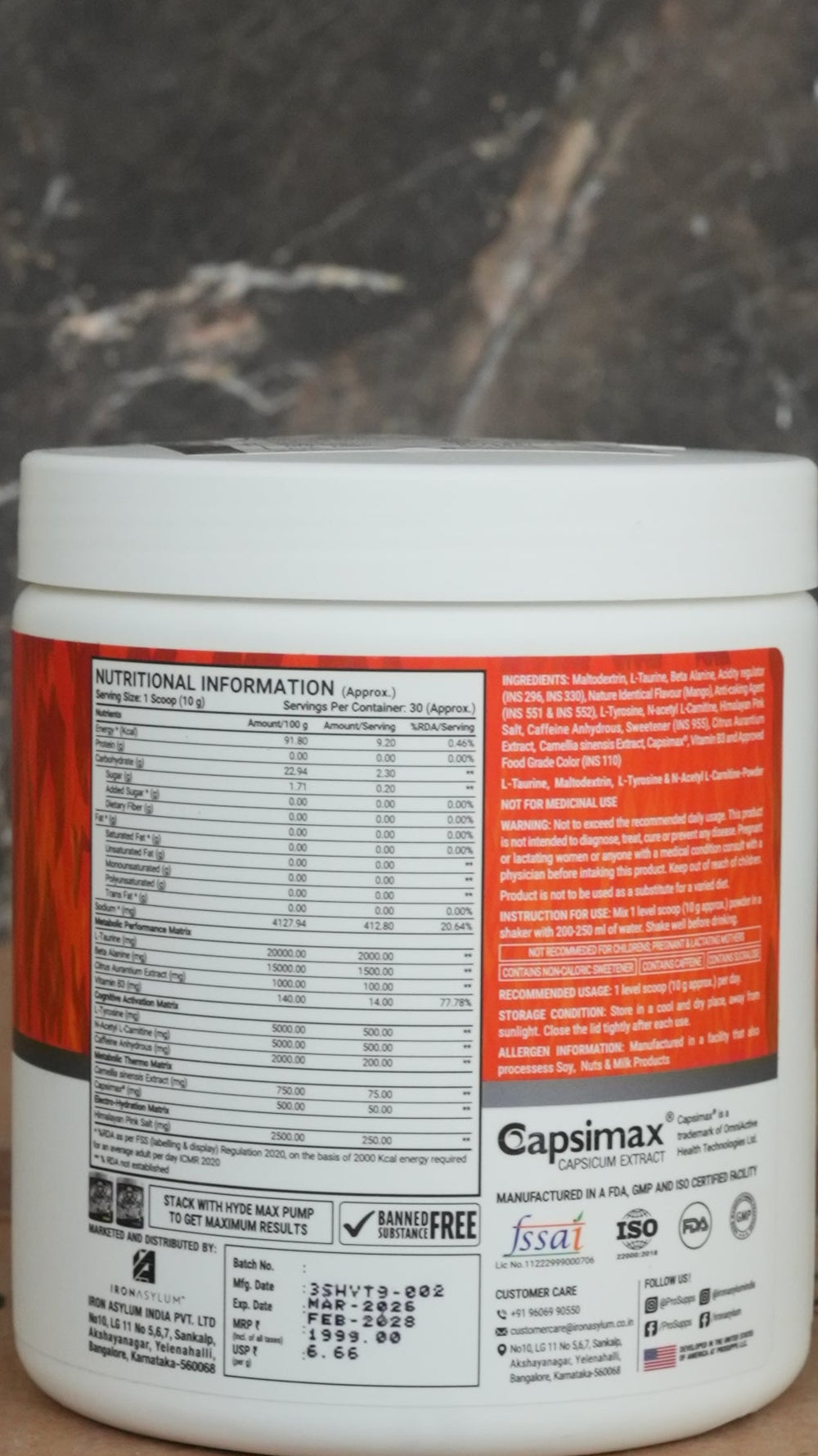 Hyde Thermo Fat Burning Preworkout