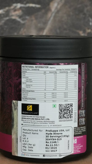 Hyde XTREME Hard Hitting Preworkout