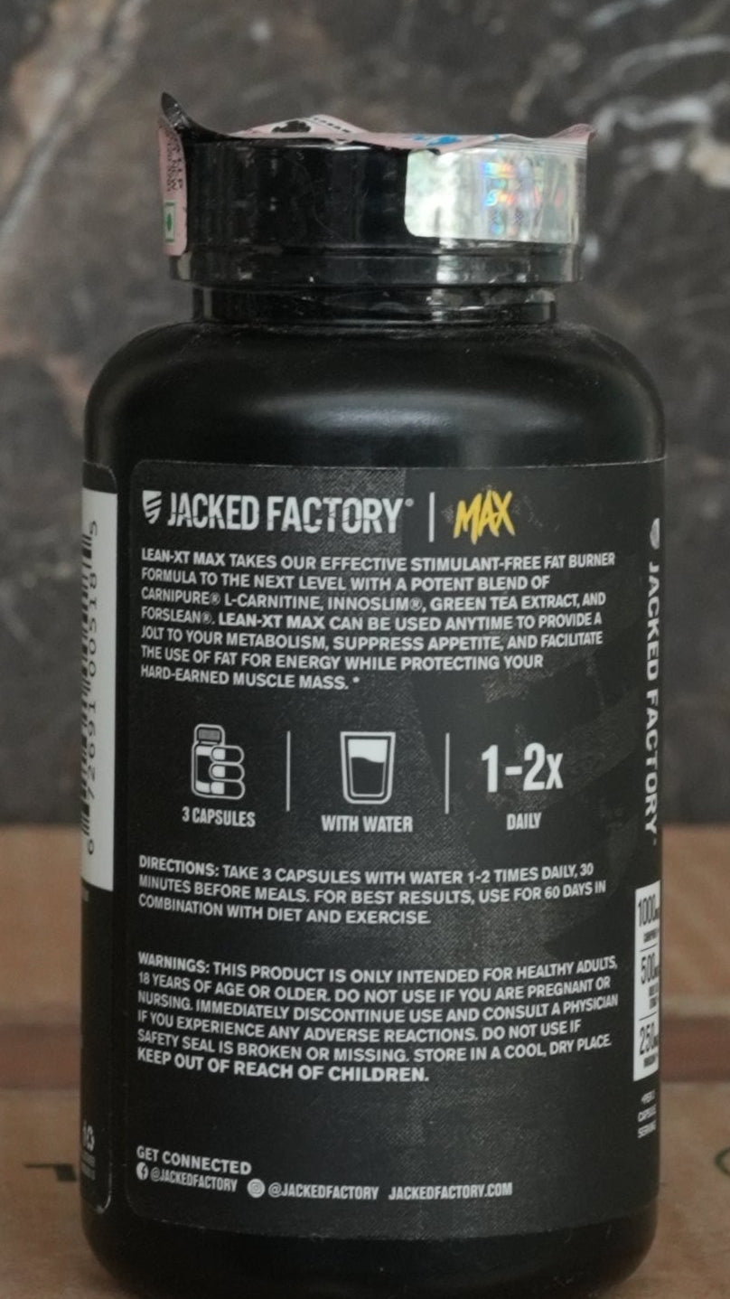 Jacked Factory Lean XT Max Advanced Stim Free Fat Burner