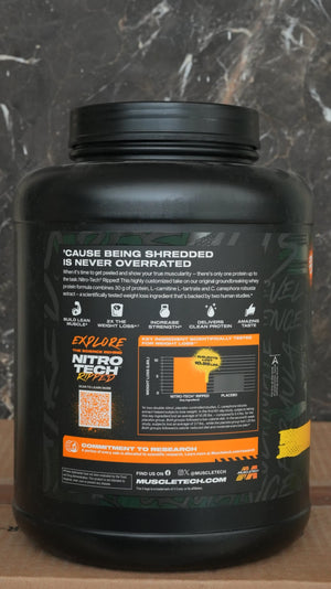 Muscletech Nitrotech Ripped Fat Loss Whey Protein (100% Imported)