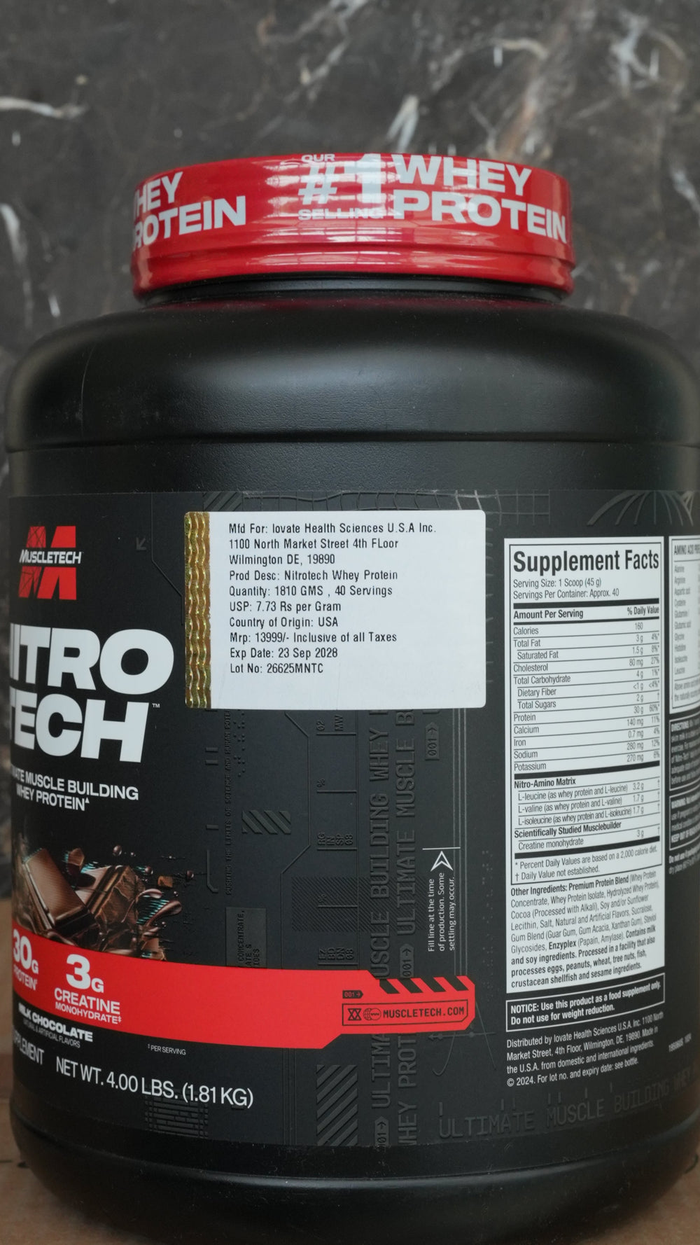 Muscletech Nitrotech Whey Protein (100% Imported)