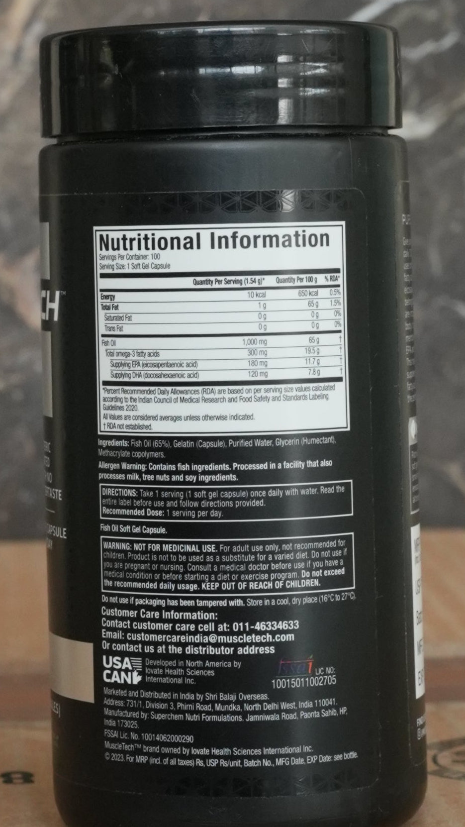 Muscletech 100% Fish Oil