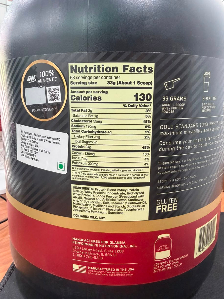 On Gold Standard Whey (Made in USA)