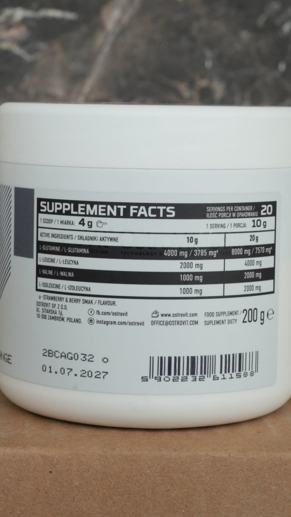 Ostrovit BCAA+L-Glutamine Advanced Formulation (Imported)