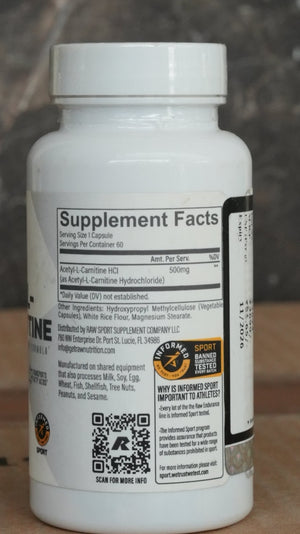 RAW Acetyl L-Carnitine Capsules