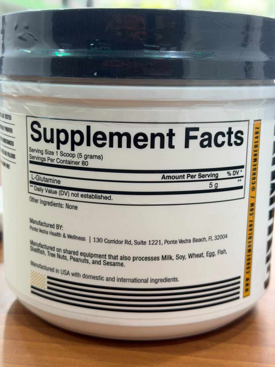 Condemned 100% Pure L-Glutamine (80 Servings)