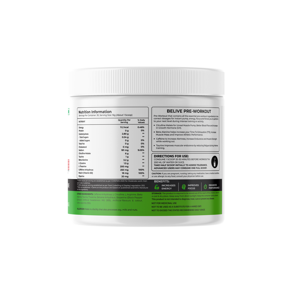 BELIVE PREWORKOUT